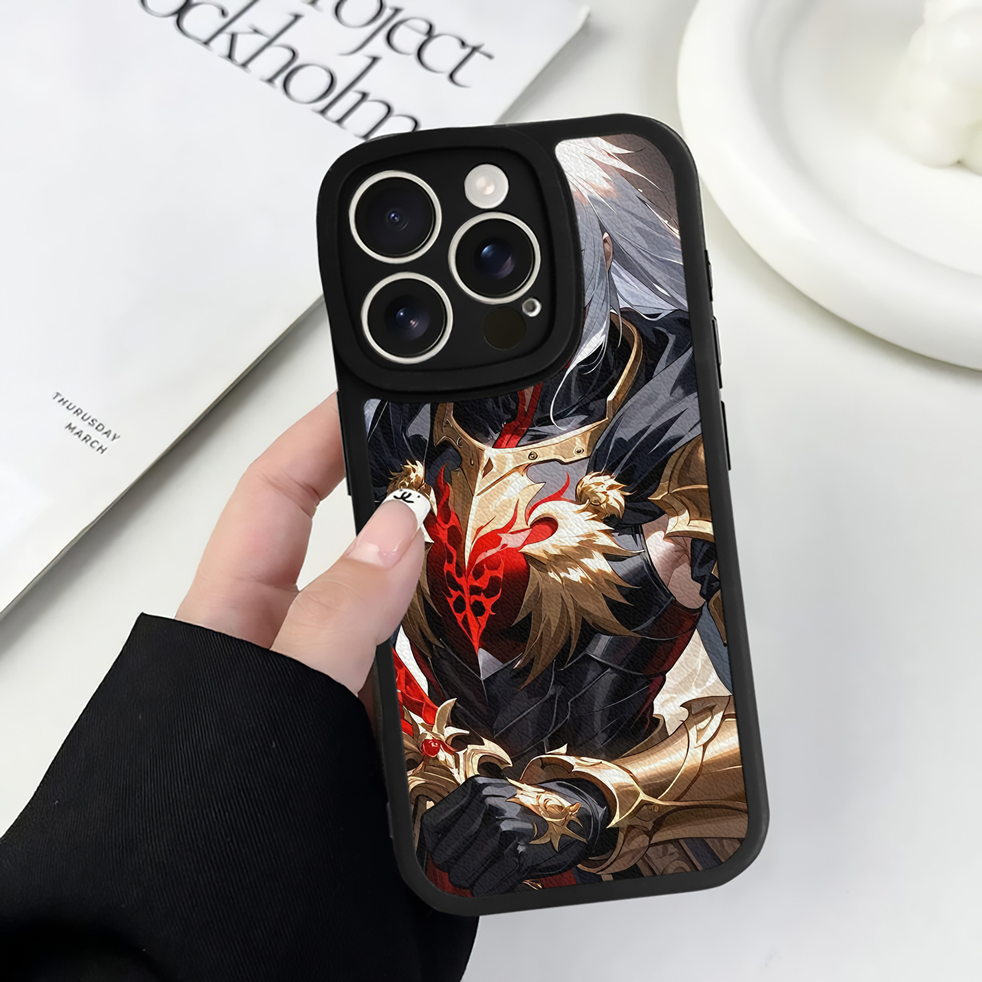 （画像用） 刀剣乱舞 Touken Ranbu 【iPhone 16シリーズ対応】シリコンスマホケース（レザー調） 材質：シリコン
